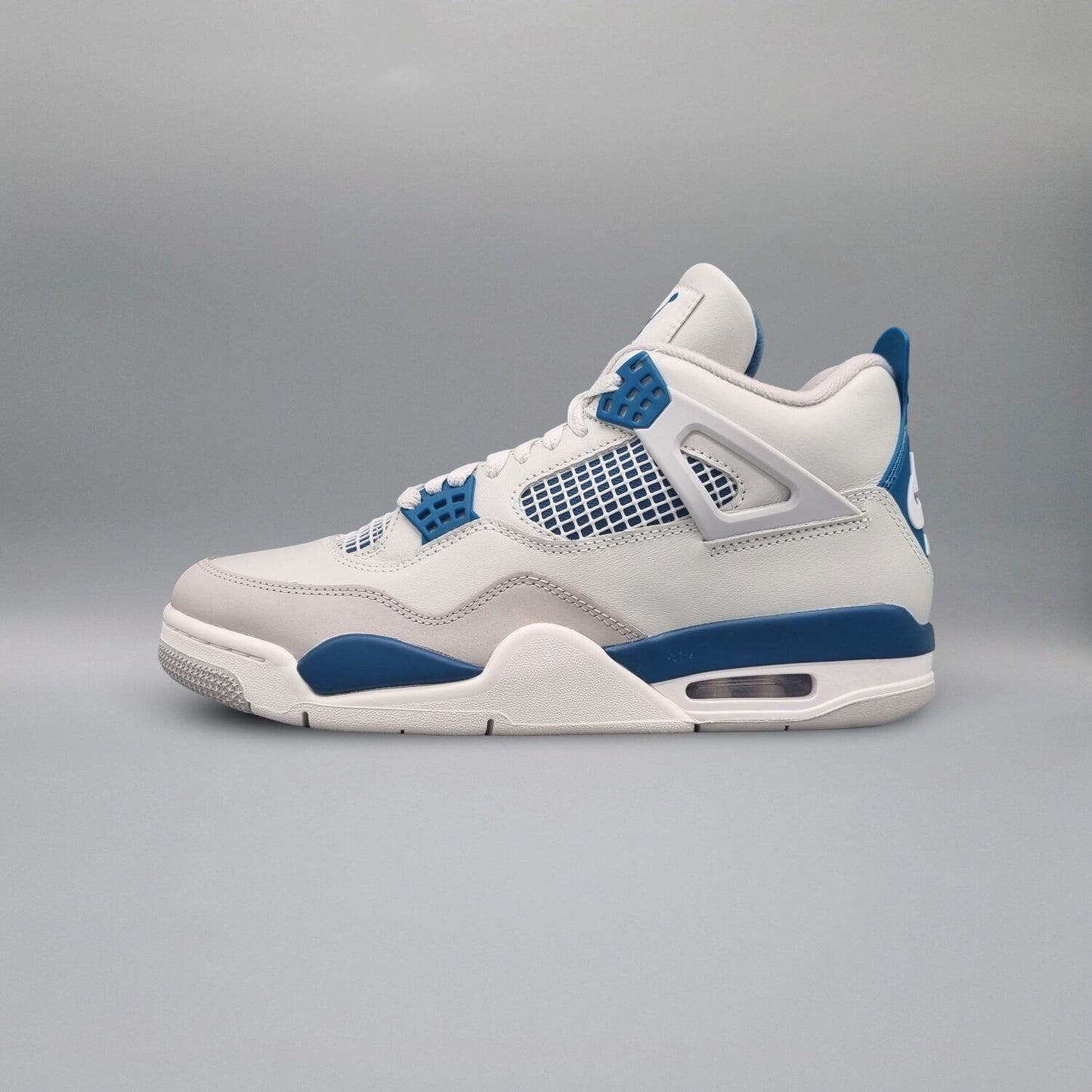 Air Jordan 4 White/military-Blue Neutral Grey